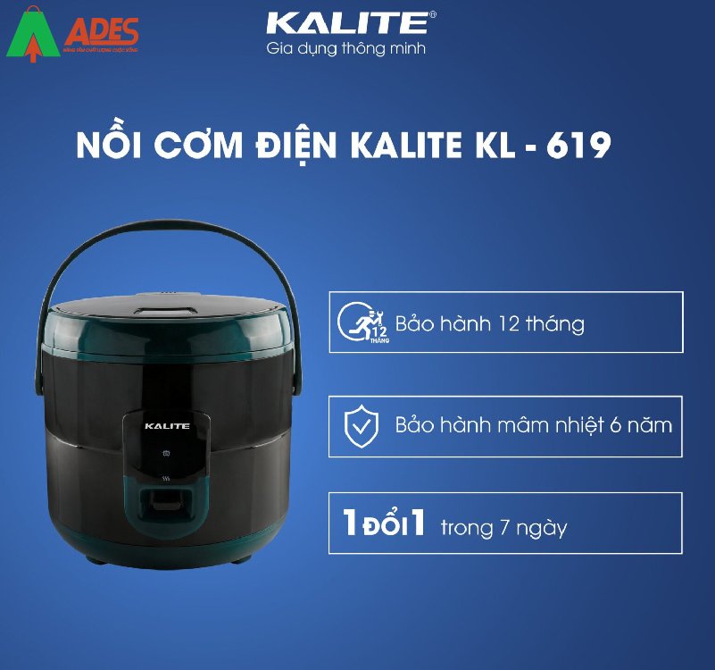 Noi Com Dien Kalite KL-619 chinh sach bao hanh