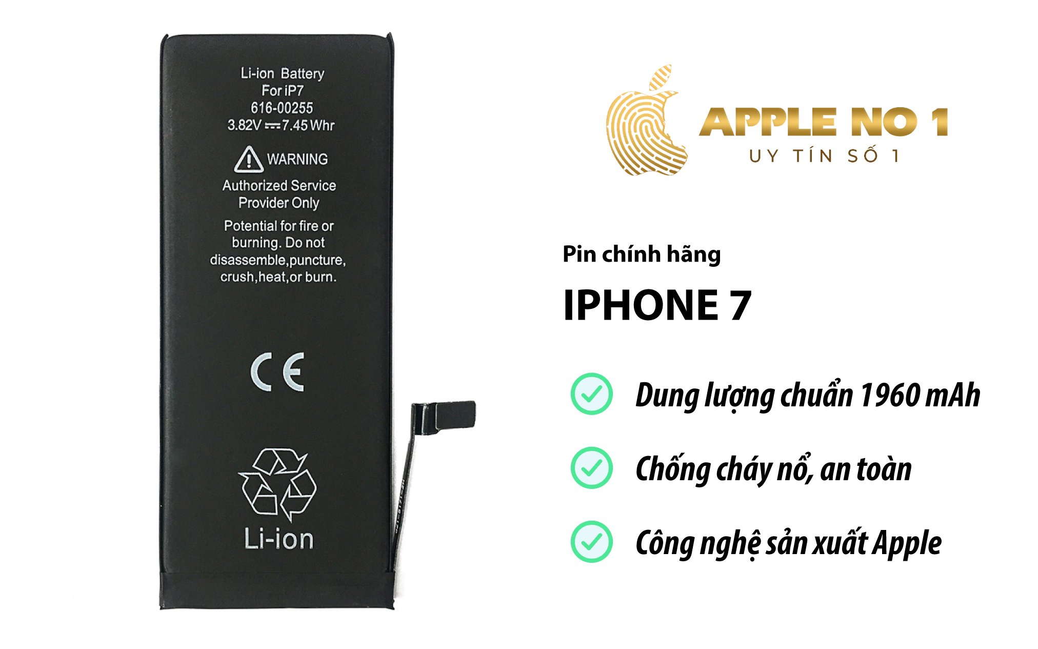 Pin chinh hang iPhone 7