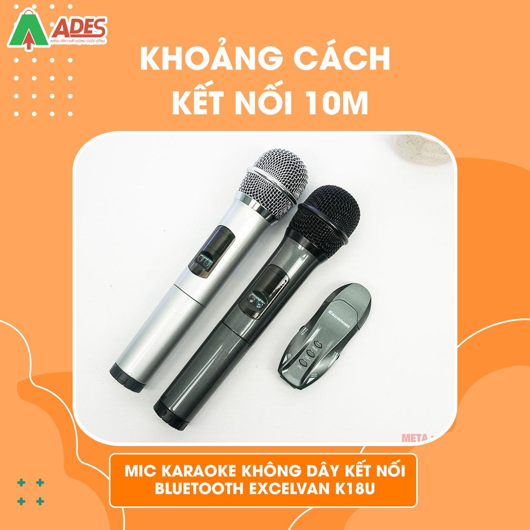Mic Karaoke Bluetooth Excelvan K18U chat luong