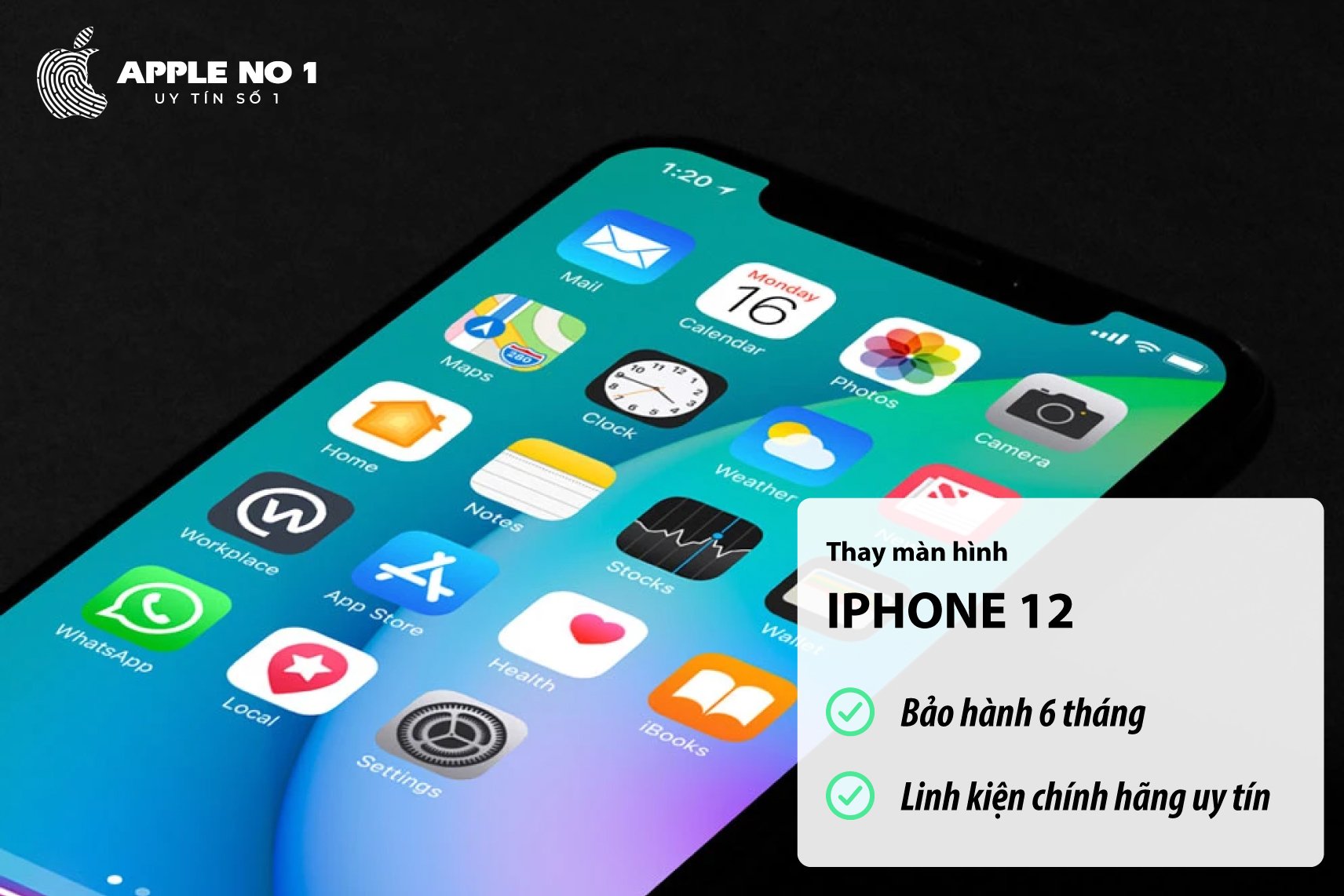 Thay màn hình iPhone 12 giá tốt, chất lượng tại Apple No.1